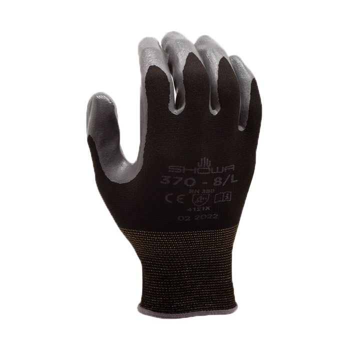 SHOWA 370 Black Montagehandschuhe beschichtet SHOWA Nylonhandschuhe 370 Black