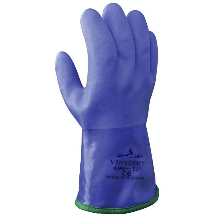 SHOWA® 490 Winterarbeitshandschuhe Chemikalienschutzhandschuhe Winter PVC blau