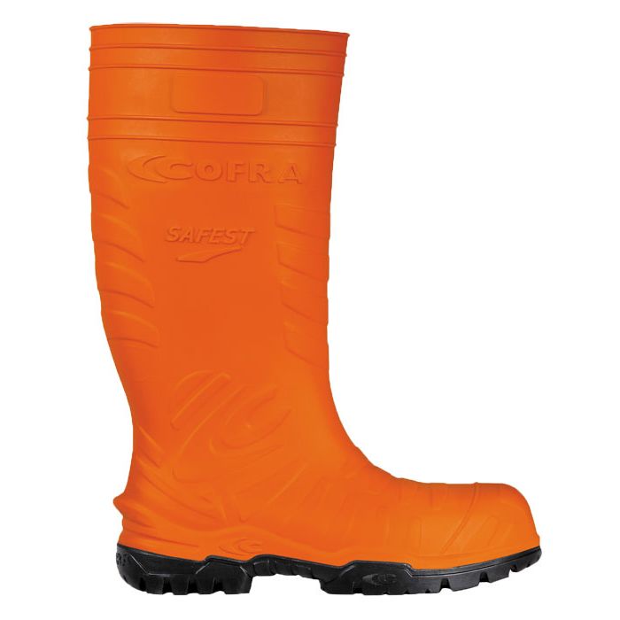 Sicherheitsgummistiefel Cofra® SAFEST ORANGE S5 CI SRC chemikalienbeständiger Sicherheitsstiefel PU