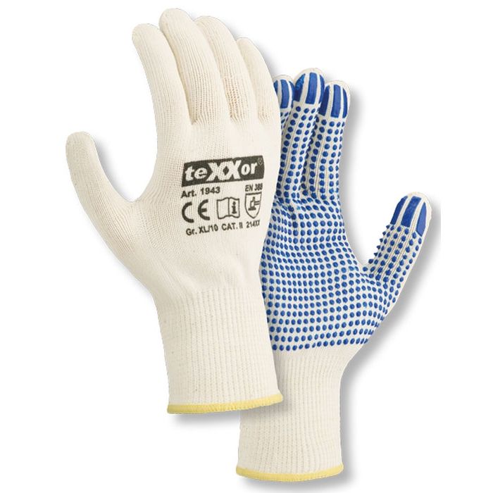 Strickhandschuhe Handschuhe mit Noppen teXXor® Arbeitshandschuhe 1943