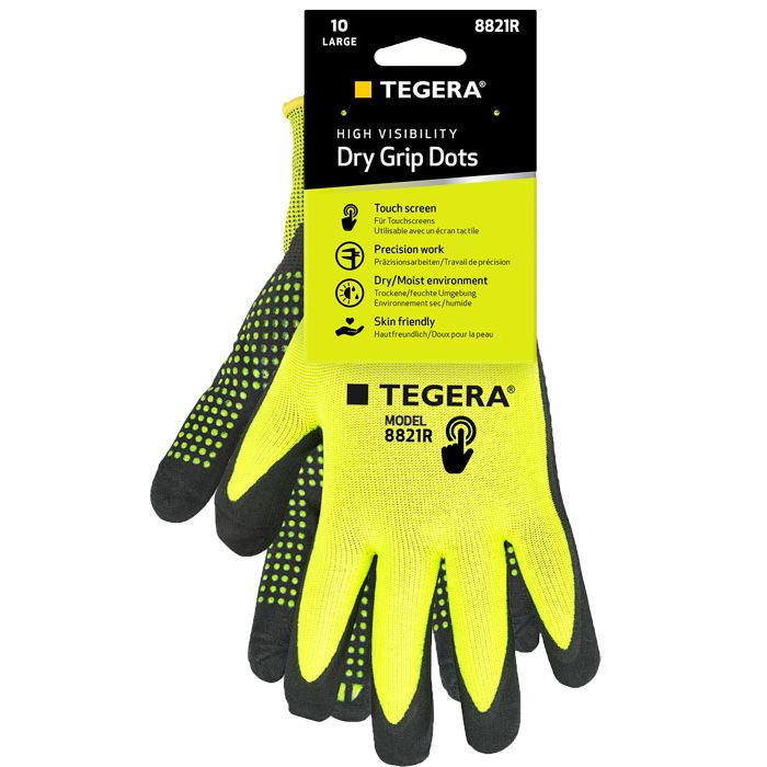 TEGERA® 8821R Montagehandschuhe mit Noppen touchscreen TEGERA® Handschuhe SB-Verpackung