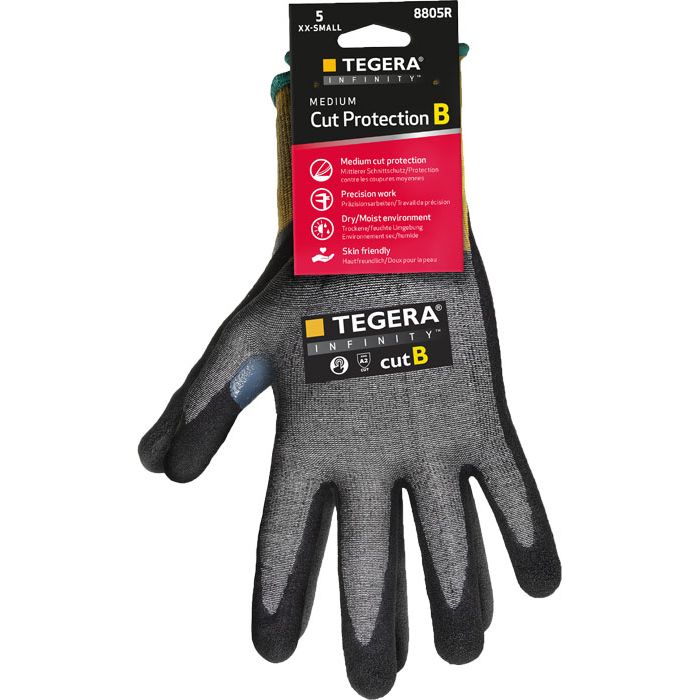 TEGERA® INFINITY™ CFR® TEGERA® 8805R Schnittschutzhandschuhe SB-Verpackung Schnittschutz B