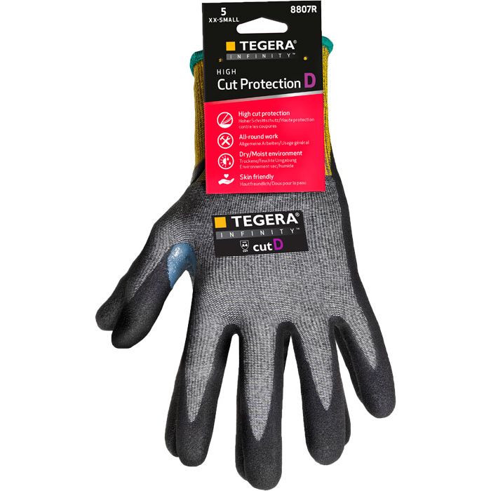 TEGERA® INFINITY™ CFR® TEGERA® 8807R Schnittschutzhandschuhe SB-Verpackung Schnittschutz D