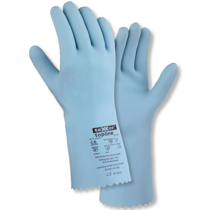 teXXor® 2240 Chemikalienschutzhandschuhe teXXor® Latex Handschuhe blau - 30 cm topline