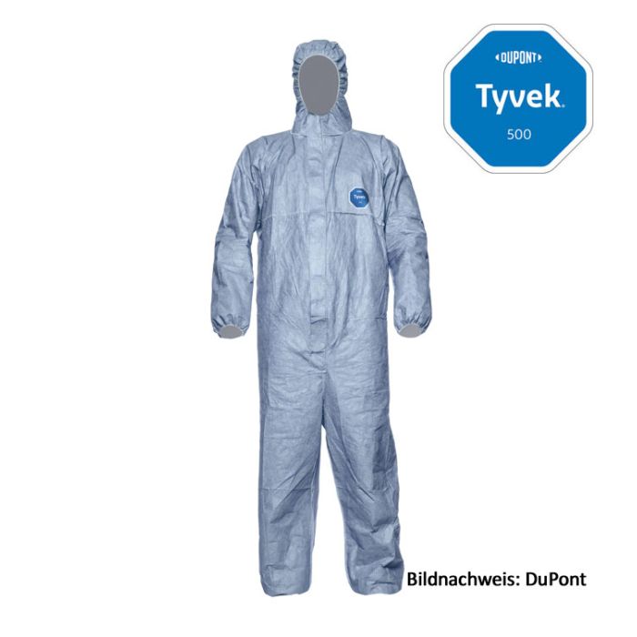 Tyvek® 500 Xpert Schutzanzug Kategorie 3 Typ 5B+6B Tyvek® Einwegoverall blau