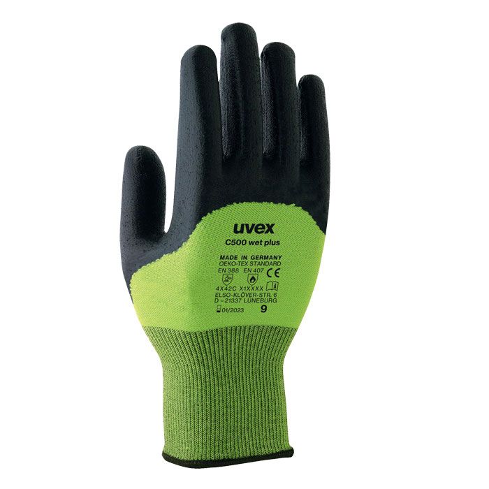 uvex C500 wet plus 60496 Schnittschutzhandschuh mit Bambusfaser