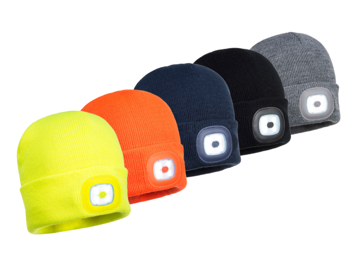 PORTWEST® Beanie USB Wiederaufladbare LED-Kopfleuchte B029