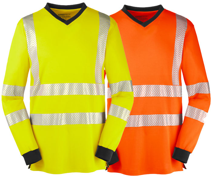 Warnschutz Langarmshirt 4PROTECT® 3436 3437 JACKSONVILLE