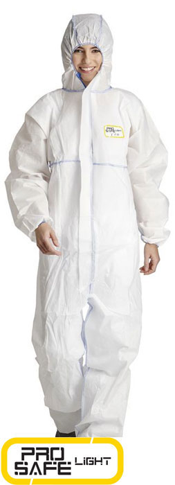 ProSafe® LIGHT Schutzanzug Kategorie 3 Typ 5, 6 Schutzanzug Typ 5+6 Einwegoverall weiß Prosafe LIGHT