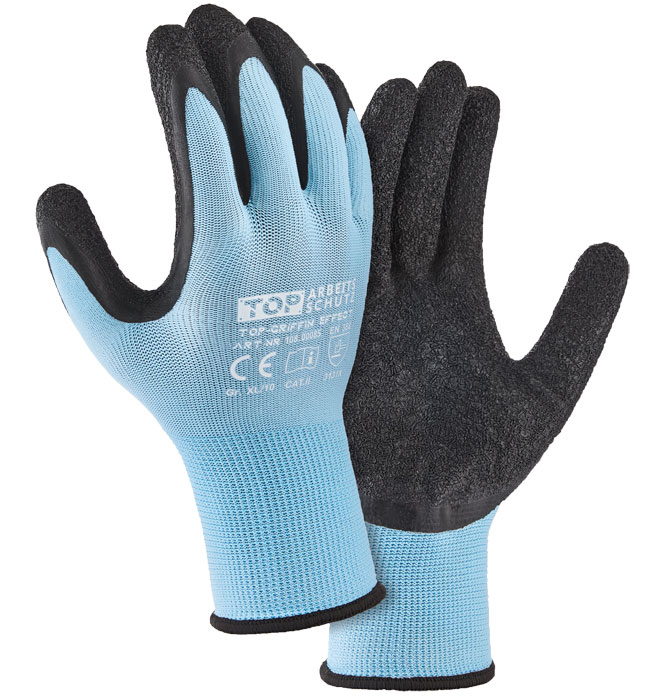 TOP-GRIFFIN-Effect Polyesterhandschuhe Latex Beschichtung TOP-RANGE